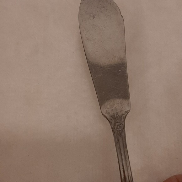 Lustre Ware Korea 1 Dinner Fork 1 Dinner Knife Flatware Scroll Floral READ DISC. - Picture 8 of 13